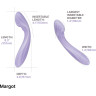Интерактивный вибратор для стимуляции точки G SVAKOM MARGOT APP-CONTROLLED DUAL MOTOR G-SPOT VIBRATOR SA614A